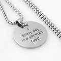 Amazon Silver Jewelry Stainless Steel Jewelry Charms Round Brand Pendants Necklace